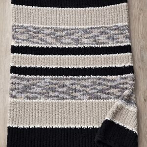 Striped Black and Gray Men's Sweater